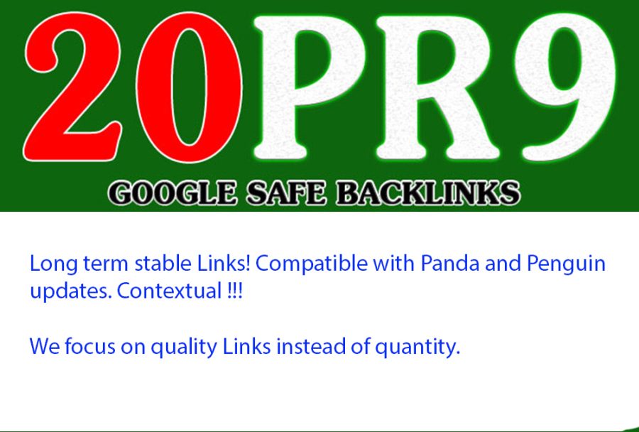 Build 20 PR9 + high rank SEO backlinks (DA 70+)