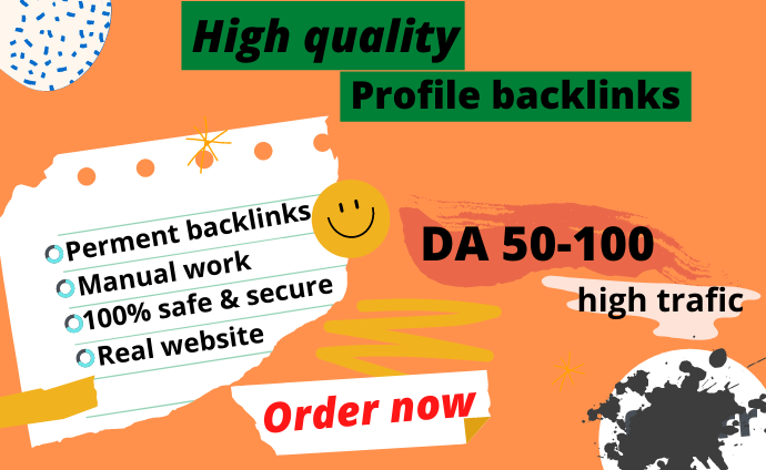 I will do 100 high da profile backlinks for manual SEO link building