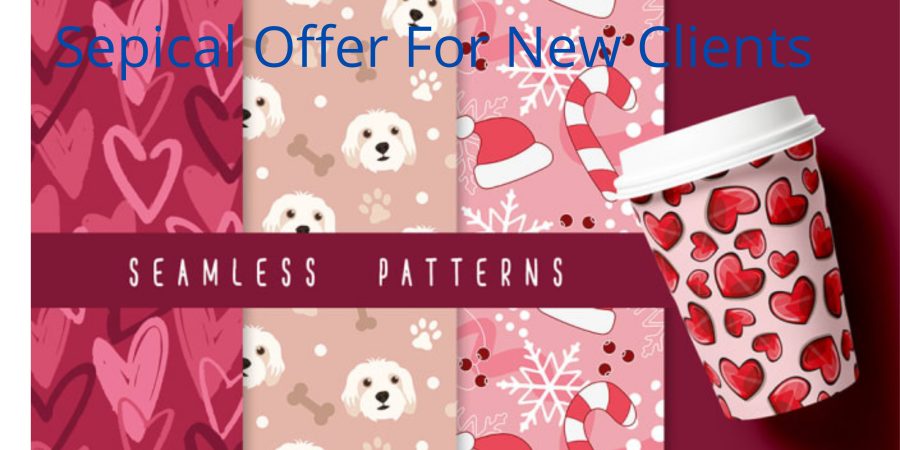 I will design seamless patterns for textile, unique hand drawn vector pattern design watercolour