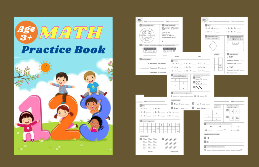 Preschool Math Book For Kids Digital Download 