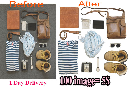 I will remove background 100 image with white or transparent
