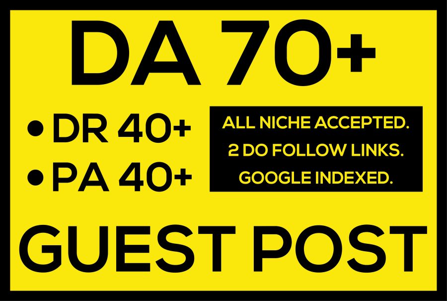 I will publish a guest post on my 70 DA blog