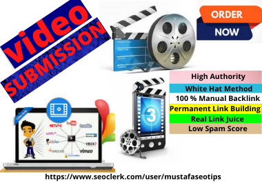 Live 75 Video Submission manual Dofollow backlinks high authority permanent Link building for $5
