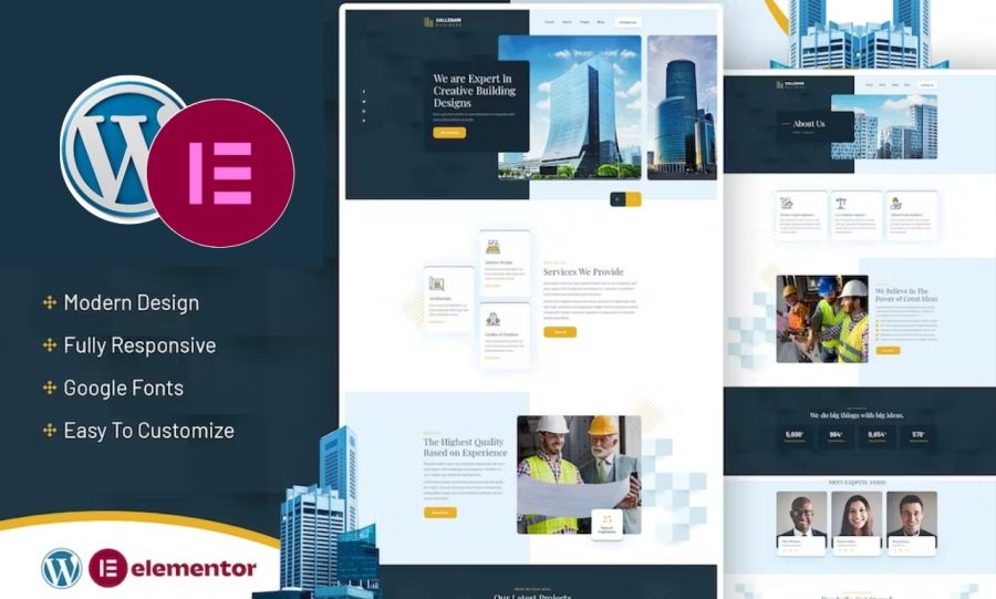 build a responsive wordpress website or landing page with elementor pro