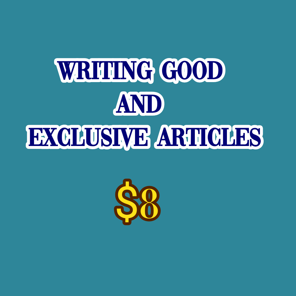 Write a good and exclusive article with no word limit to cover the topic 500, 1000 words or more. 