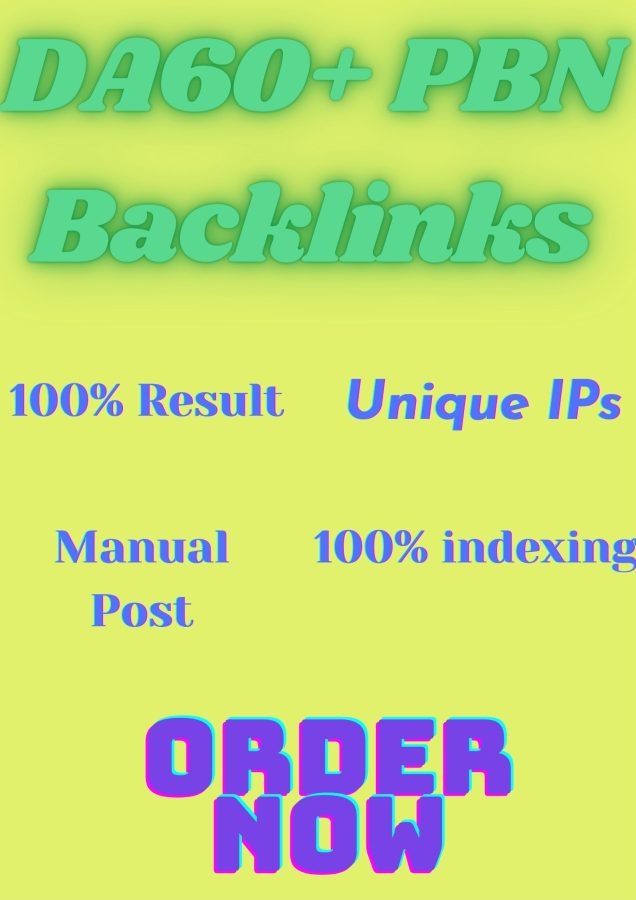 Get 40 High Quality DA 60+ Permanent HomePage PBN Links
