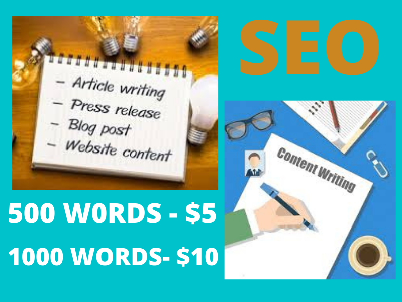 High quality 500 words SEO article writing and blog posts 