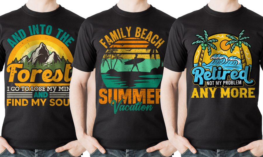 I will design custom typography bulk t shirt and merchandise designs
