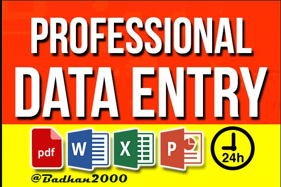 i will do data entry typing work and data entry