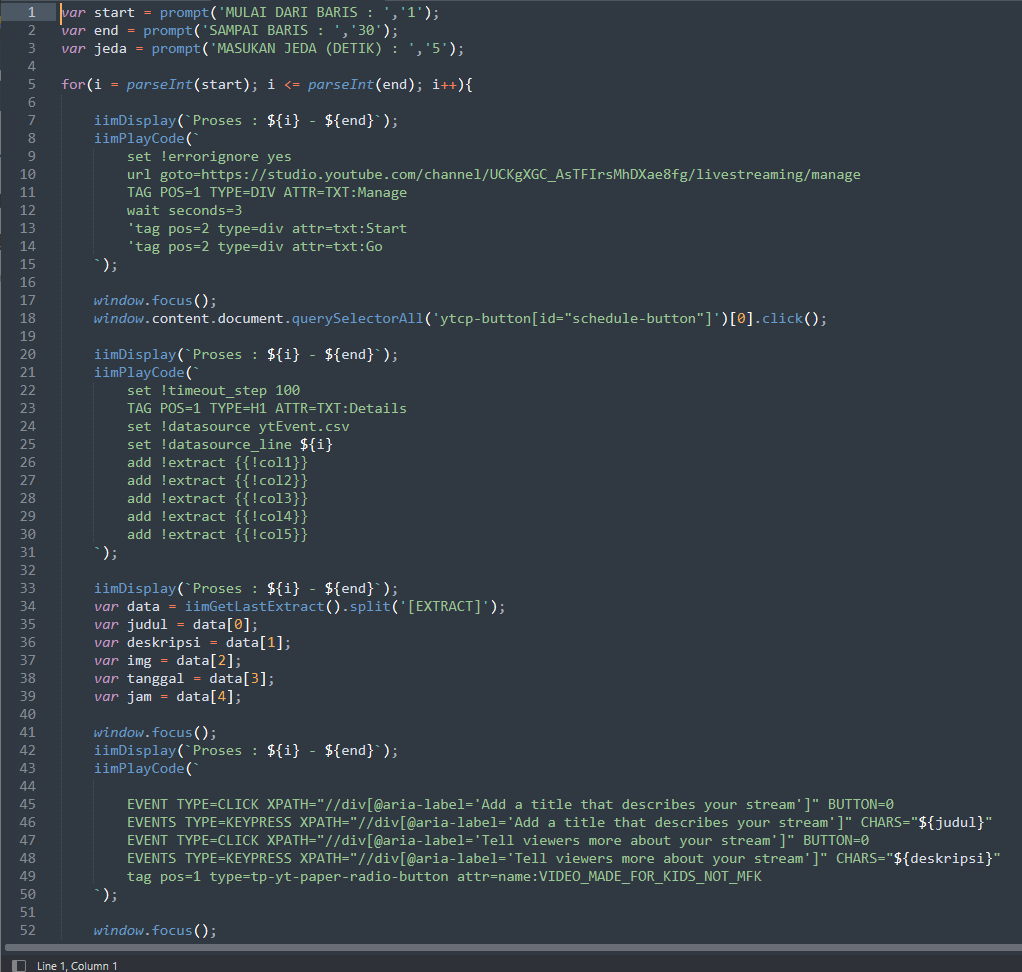 I will create simple or advanced iMacros script for you