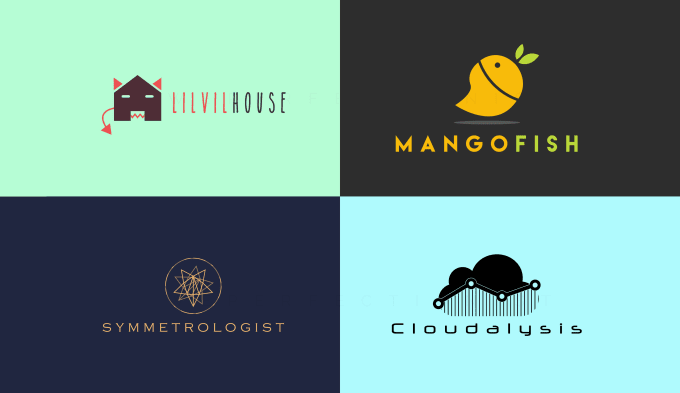 do 3 Flat Minimalist Logo Design for your Business