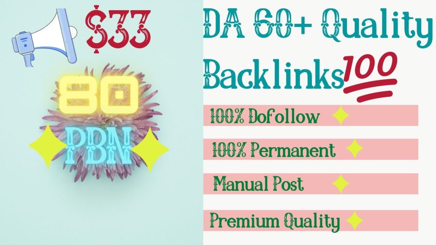 Get 80 High Quality DA 65+ Permanent HomePage Dofollow PBN Links.