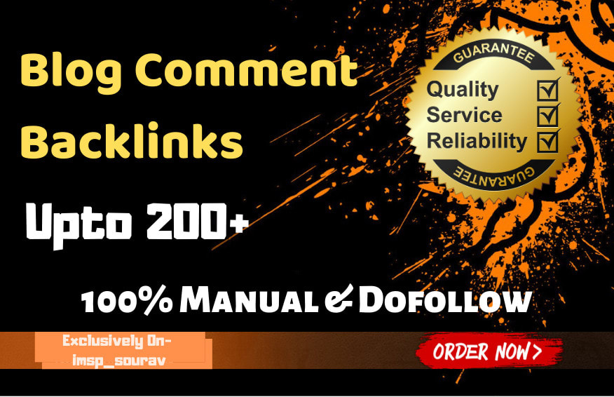 I will do 200 dofollow unique SEO blog comment backlinks