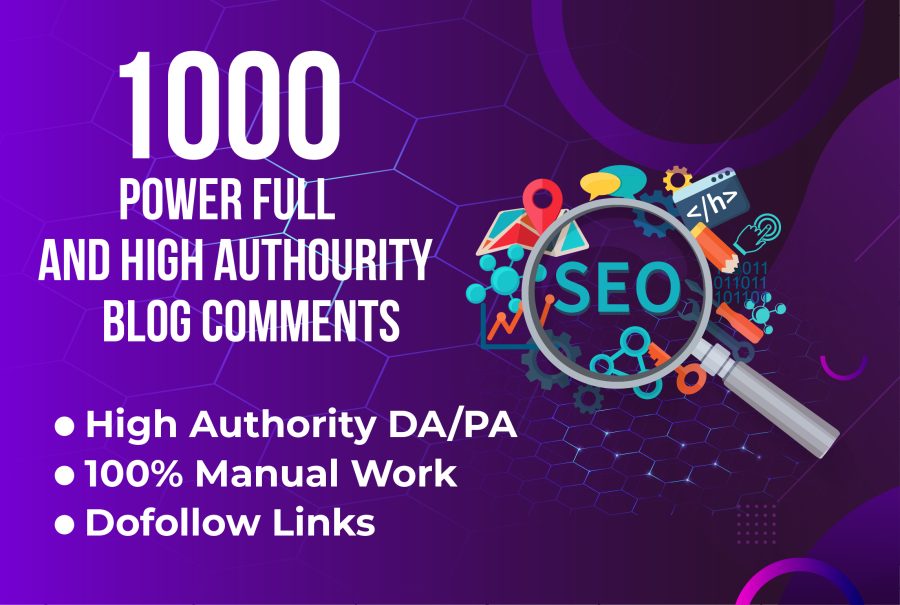 Sky Rocket your website by 1000 da pa dofollow Blog Comments backlinks