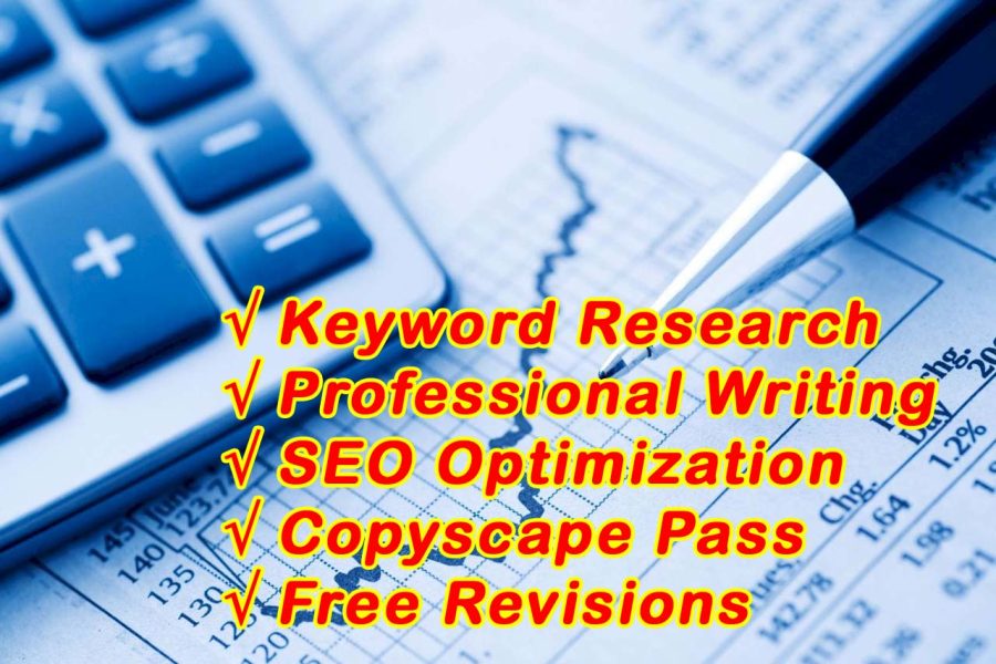 I Will Write Articles And Blogs On Business, Finance And Accounting