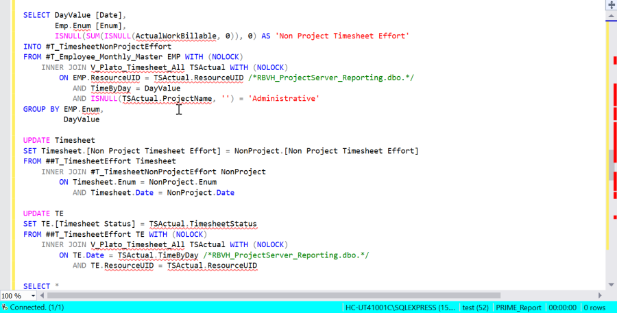 I will help you with sql script, your queries, mssql tasks.