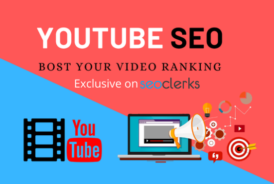 I will do organic youtube chanel and video SEO to improve organic rank