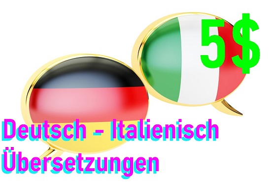 I will translate your text and works! Italian, English, French adn German