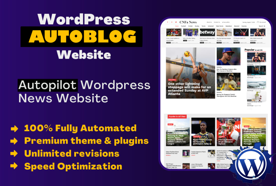 Automated News Website or Autoblog for passive income