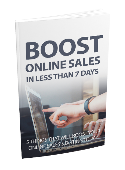 Online sales booster,in five steps for your business
