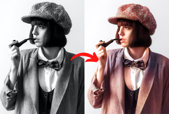 Black & White photos turn into colour photos