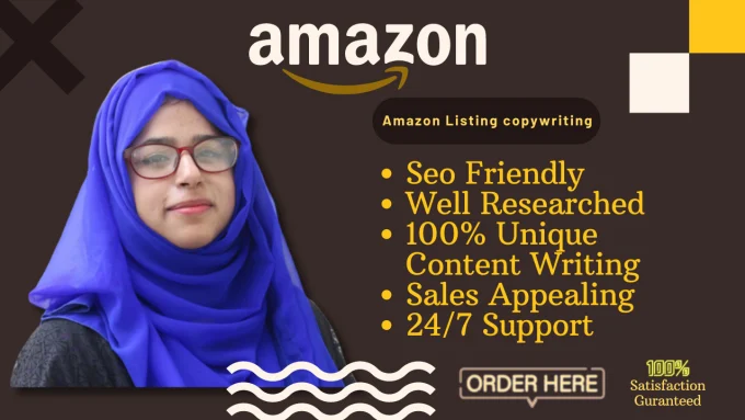 I will do SEO optimized amazon product listing description copywriting