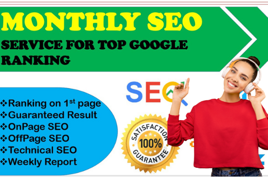 I will rank your website monthly off page SEO service package high quality backlinks