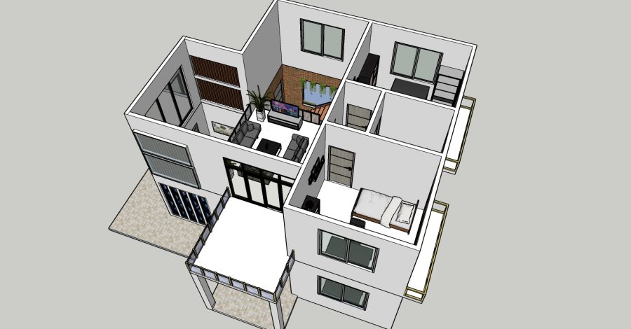 Design a House 3D model and Do interior Design