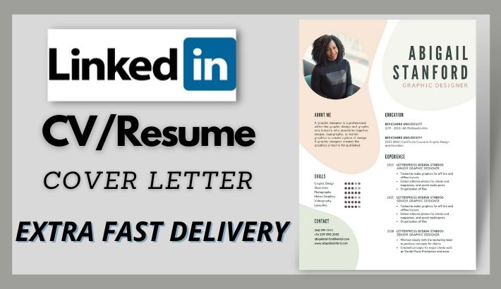 I will write professional Resume, CV, Cover Letter, Linked in Profile with my experience.
