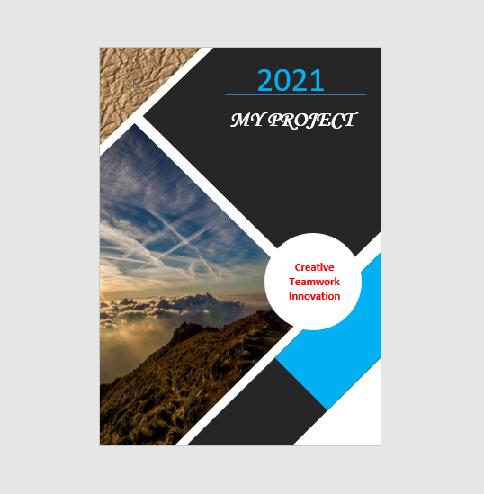 I can create amazing Cover page designs.