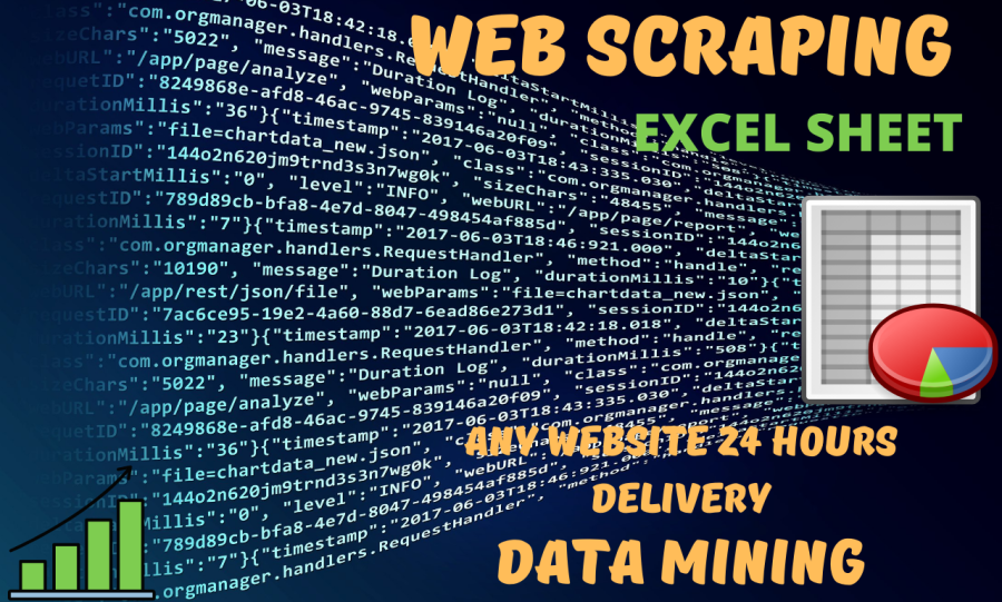 I will do data extraction, mining, scraping, from any website or URL