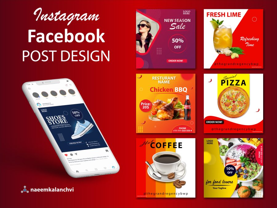 I will design 10 Instagram, Facebook or Twiter banner ads
