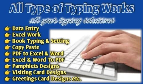 professional typing job, data entry work, PDF to word