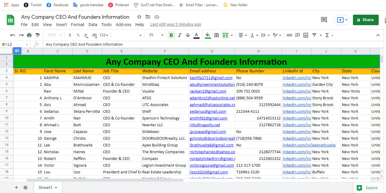 I will provide 50 high targeted business leads, B2B lead generation and valid emails