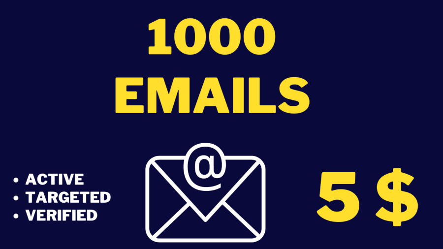 I will Provide Active + Targeted Email List For Email Marketing