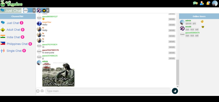 A Live Group Chat Room web script 