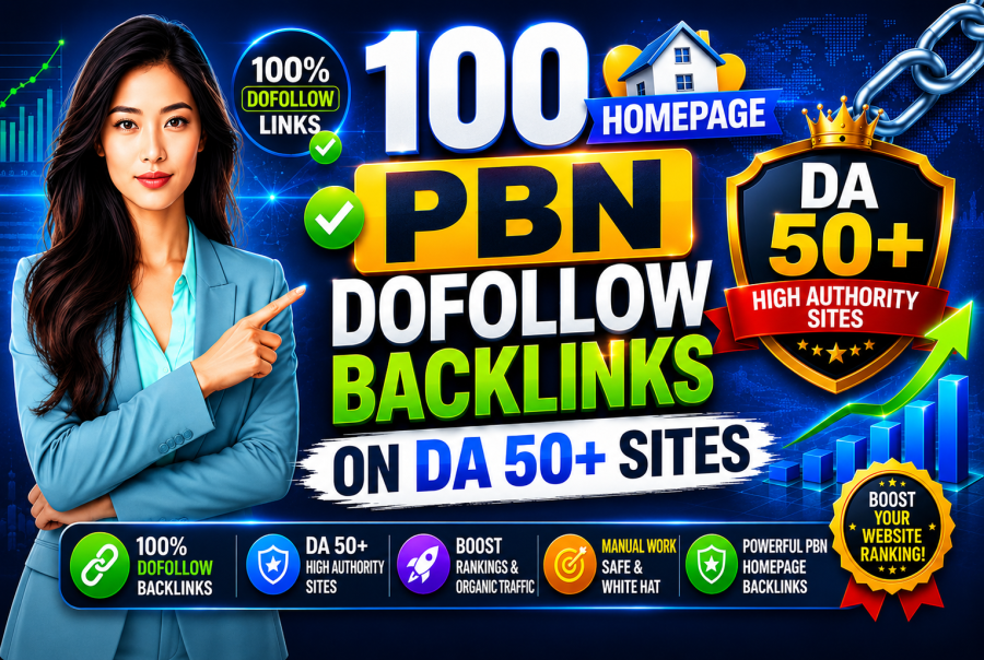 Get 100 HomePage PBN Dofollow Backlinks On DA 50+ Sites