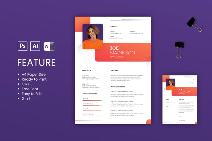Write and Design CV, Resume, and Cover Letter Like Professional