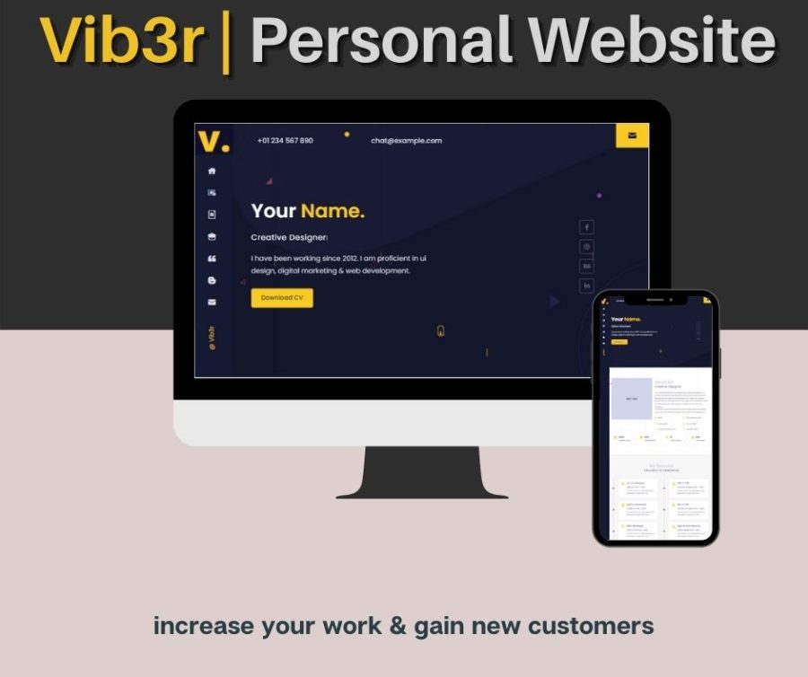 Professional Personal Website | Responsive Unique Template