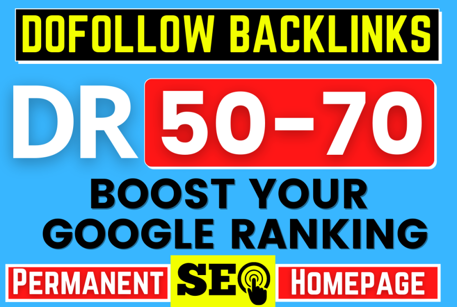 SkyRocket your webiste - 50 high domain rating DR 50 plus dofollow backlinks