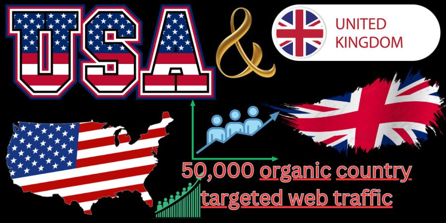 50,000 quality real human analytics trackable USA and UK Website traffic 