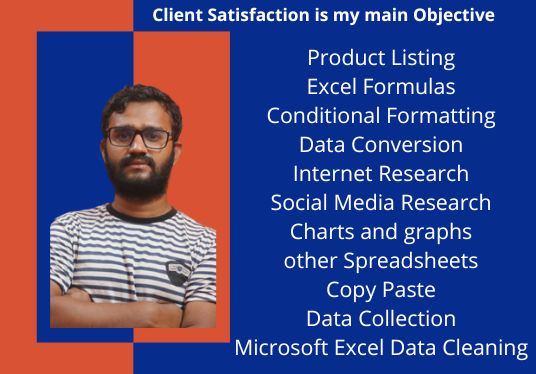 I will do expert fast excel data entry, data mining,typing, data scraping, copy paste, excel work
