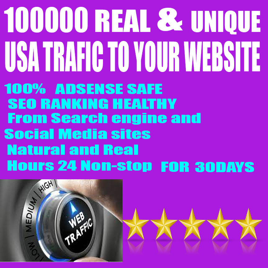 send 100000 any ad network safe organic real human traffic to any website 