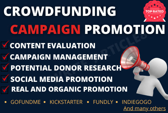 I will Advertise Your Crowdfunding campaign promotion, kickstarter, Gofundme to real Donors