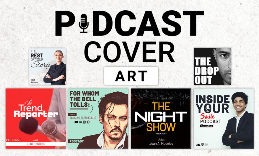 Podcast cover art design, podcast thumbnails, flyers, poster, podcast cover art