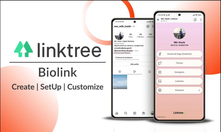I will setup and customize linktree , taplink , beacons and linkpop