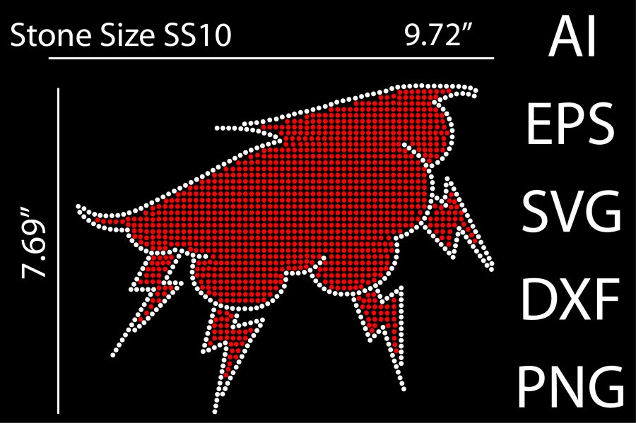 I will create an eye catching rhinestone design for you