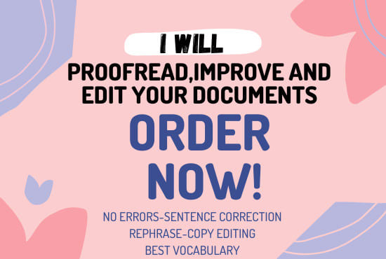 I will professionally edit, proofread your content written in english