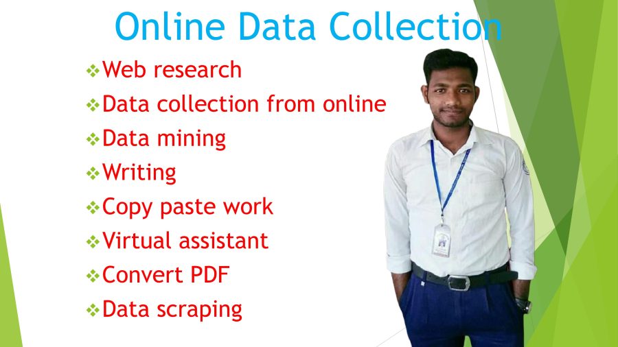 I will do excel data entry, web research, data mining, typing