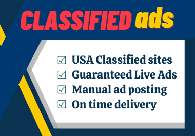I will do 50+ classified ad for your product or Link on the top USA, UK classified sites 